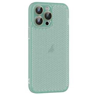 For iPhone 14 Pro Ice Cream Dream Network Cooling PC Phone Case with Lens Film(Transparent Green)