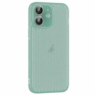 For iPhone 12 Ice Cream Dream Network Cooling PC Phone Case with Lens Film(Transparent Green)