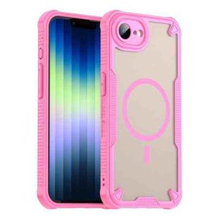 For iPhone 16e Armor Glaze MagSafe Magnetic Phone Case(Pink)