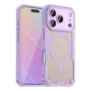 For iPhone 17 Pro Armor Glaze MagSafe Magnetic Phone Case(Purple)