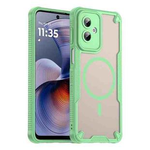 For Motorola Moto G55 5G Armor Glaze MagSafe Magnetic Phone Case(Green)