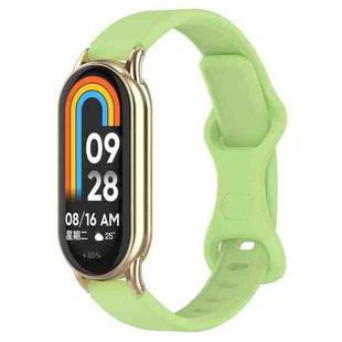 12mm Butterfly Buckle Silicone Watch Band(Matcha Green)