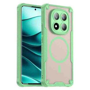 For Redmi Note 14 Pro+ 5G Armor Glaze MagSafe Magnetic Phone Case(Green)