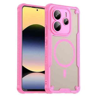 For Redmi Note 14 5G Global Armor Glaze MagSafe Magnetic Phone Case(Pink)