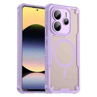 For Redmi Note 14 5G Global Armor Glaze MagSafe Magnetic Phone Case(Purple)