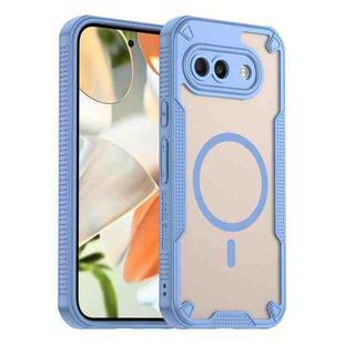 For Google Pixel 9a Armor Glaze MagSafe Magnetic Phone Case(Blue)