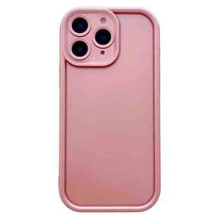 For iPhone 11 Pro Max Solid Color Metallic Paint Precise Hole TPU Phone Case(Pink)