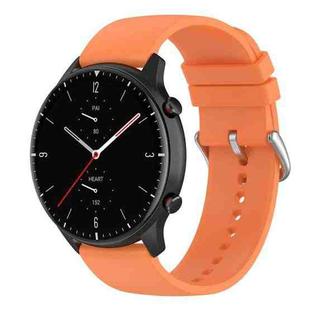 20mm Round Tail Silicone Watch Band(Orange)