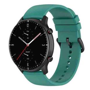 20mm Round Tail Silicone Watch Band(Pine Green)