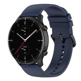20mm Round Tail Silicone Watch Band(Midnight Blue)