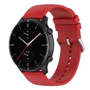 22mm Round Tail Silicone Watch Band(Red)