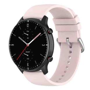 22mm Round Tail Silicone Watch Band(Light Pink)