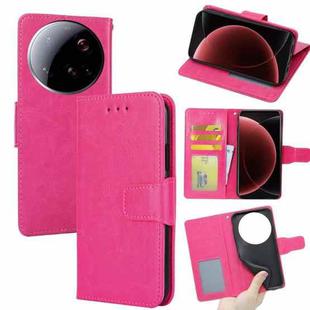 For Xiaomi 15 Ultra Crystal Texture Leather Phone Case(Rose Red)