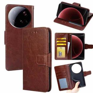 For Xiaomi 15 Ultra Crystal Texture Leather Phone Case(Brown)