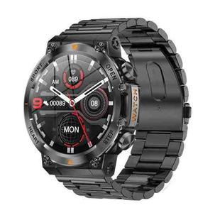 AK61 BT Call Smart Watch, Support Blood Pressure / Heart Rate / Sports Health Monitoring Fitness Tracker(Black Steel)