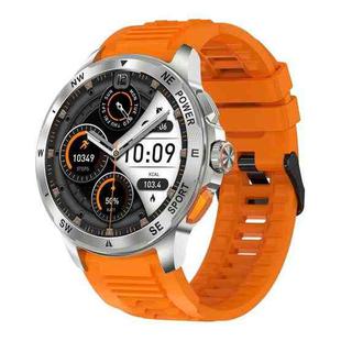 AK77 BT Call Smart Watch, Support Blood Oxygen / Blood Pressure / Heart Rate / Sports Health Monitoring Fitness Tracker(Orange Silicone)