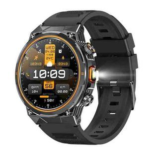 AK81 BT Call Smart Watch, Support Blood Pressure / Heart Rate / Sports Health Monitoring Fitness Tracker(Black Silicone)