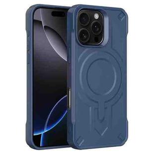 For iPhone 16 Pro Max Breaker Velvet MagSafe Magnetic TPU Phone Case(Sapphire Blue)