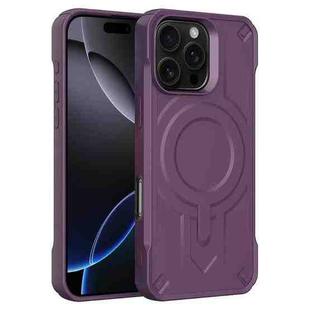 For iPhone 16 Pro Breaker Velvet MagSafe Magnetic TPU Phone Case(Dark Night Purple)
