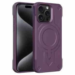 For iPhone 15 Pro Max Breaker Velvet MagSafe Magnetic TPU Phone Case(Dark Night Purple)