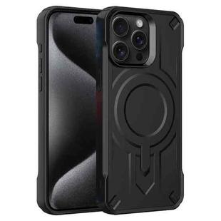 For iPhone 15 Pro Breaker Velvet MagSafe Magnetic TPU Phone Case(Black)