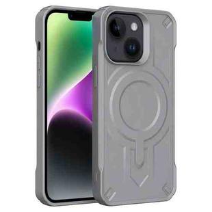For iPhone 14 Breaker Velvet MagSafe Magnetic TPU Phone Case(Grey)