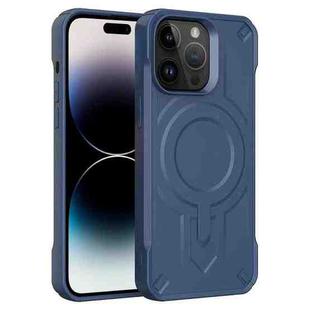 For iPhone 14 Pro Breaker Velvet MagSafe Magnetic TPU Phone Case(Sapphire Blue)