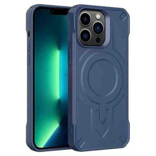 For iPhone 13 Pro Max Breaker Velvet MagSafe Magnetic TPU Phone Case(Sapphire Blue)