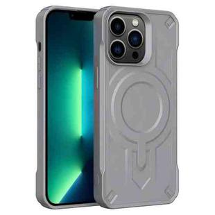 For iPhone 13 Pro Max Breaker Velvet MagSafe Magnetic TPU Phone Case(Grey)