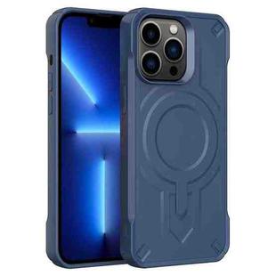 For iPhone 13 Pro Breaker Velvet MagSafe Magnetic TPU Phone Case(Sapphire Blue)