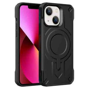 For iPhone 13 Breaker Velvet MagSafe Magnetic TPU Phone Case(Black)