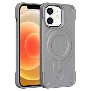 For iPhone 12 Breaker Velvet MagSafe Magnetic TPU Phone Case(Grey)
