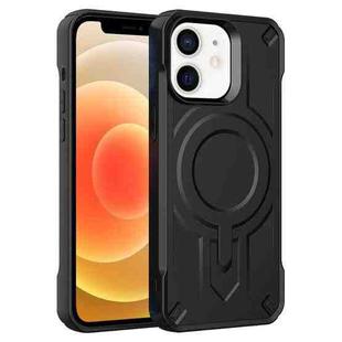 For iPhone 12 Breaker Velvet MagSafe Magnetic TPU Phone Case(Black)