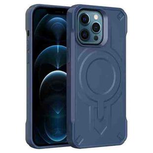 For iPhone 12 Pro Max Breaker Velvet MagSafe Magnetic TPU Phone Case(Sapphire Blue)
