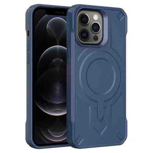 For iPhone 12 Pro Breaker Velvet MagSafe Magnetic TPU Phone Case(Sapphire Blue)