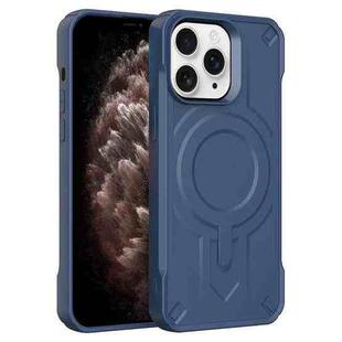For iPhone 11 Pro Max Breaker Velvet MagSafe Magnetic TPU Phone Case(Sapphire Blue)