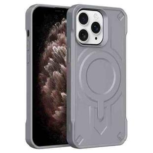 For iPhone 11 Pro Max Breaker Velvet MagSafe Magnetic TPU Phone Case(Grey)