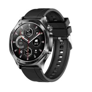 AK83 BT Call Smart Watch, Support Blood Pressure / Heart Rate / Sports Health Monitoring Fitness Tracker(Black Silicone)