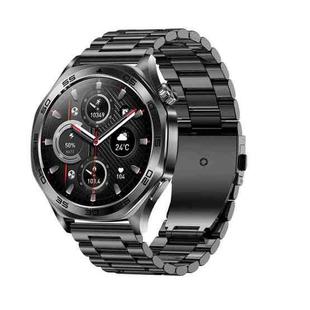 AK83 BT Call Smart Watch, Support Blood Pressure / Heart Rate / Sports Health Monitoring Fitness Tracker(Black 3-Bead Steel)