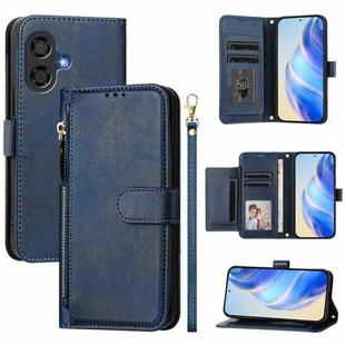 For Coolpad Cool 40i Multi-Card Slots Zipper Wallet Leather Phone Case(Blue)