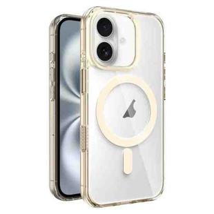 For iPhone 16 AI Photo Button PC Hybrid TPU MagSafe Phone Case(Desert Gold)