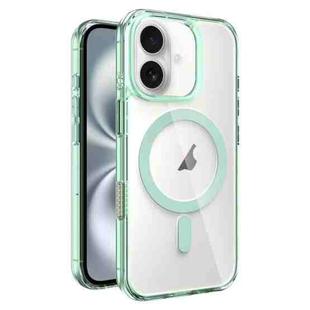 For iPhone 16 AI Photo Button PC Hybrid TPU MagSafe Phone Case(Chanson Green)