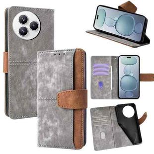For Xiaomi Civi 5 Pro Color Stitching Skin Feel Leather RFID Blocking Phone Case(Grey)