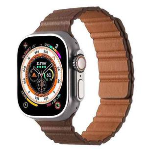 For Apple Watch 46mm / 49mm / 45mm / 44mm Magnetic PU Leather Watch Band(Bronzing)