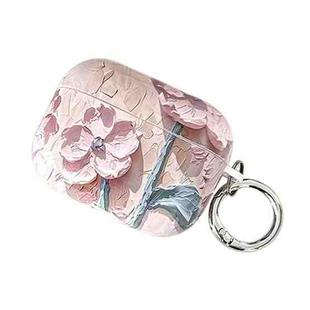 For AirPods Pro 2 / Pro Oil Painting TPU Water Sticker Earphone Case(Pink)