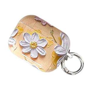 For AirPods Pro 2 / Pro Oil Painting TPU Water Sticker Earphone Case(Yellow)
