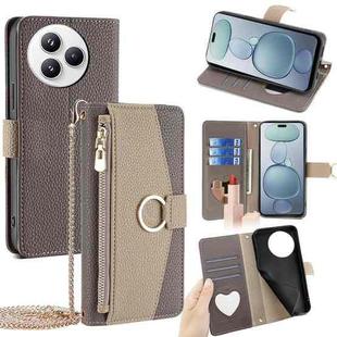 For Xiaomi Civi 5 Pro 5G Crossbody Litchi Texture Leather Phone Case(Grey)
