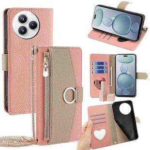 For Xiaomi Civi 5 Pro 5G Crossbody Litchi Texture Leather Phone Case(Pink)