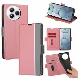 For Xiaomi Civi 5 Pro 5G Twill Texture Side Button Leather Phone Case(Pink)
