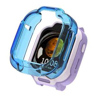 For Redmi Kids Watch Half Coverage Hollow TPU Watch Protective Case(Transparent Blue)